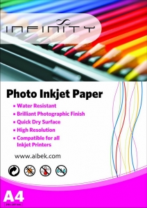 Infinity Glossy Paper 130 แกรม (แพ็ค 50 แผ่น)