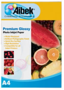 Aibek Glossy Paper 200 แกรม (แพ็ค 50 แผ่น)